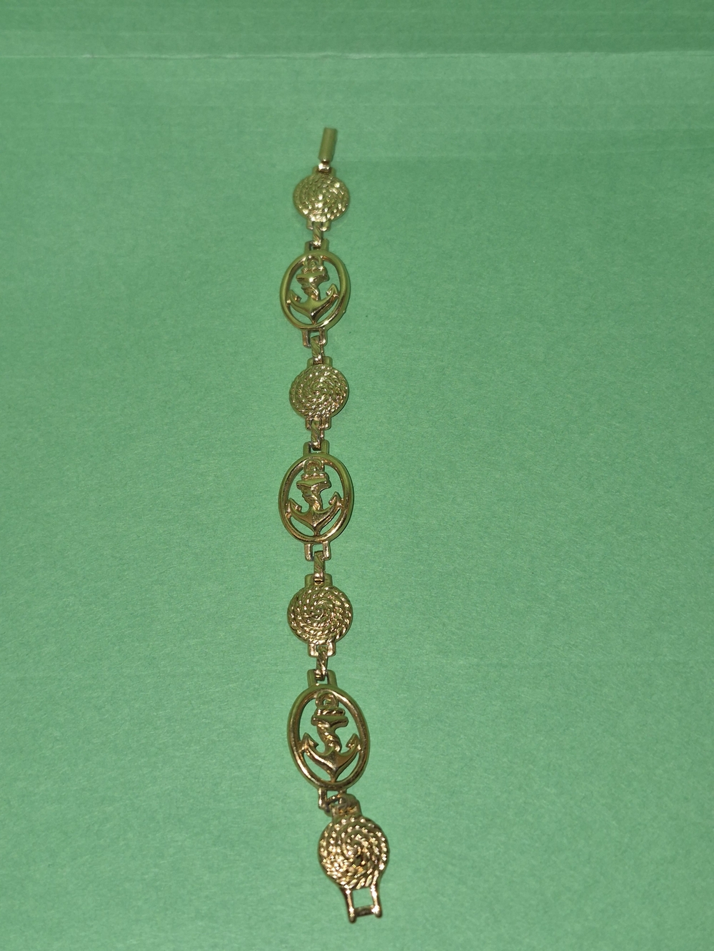 Avon Gold-Tone Anchor Charm Bracelet